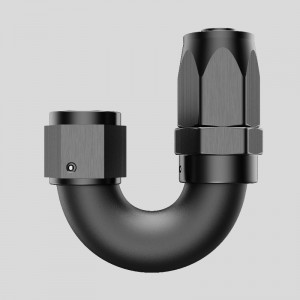 180 درجة من الألومنيوم قطعة واحدة كاملة التدفق دوار خرطوم نهاية AN4 AN6 AN8 AN10 AN12 تركيبات